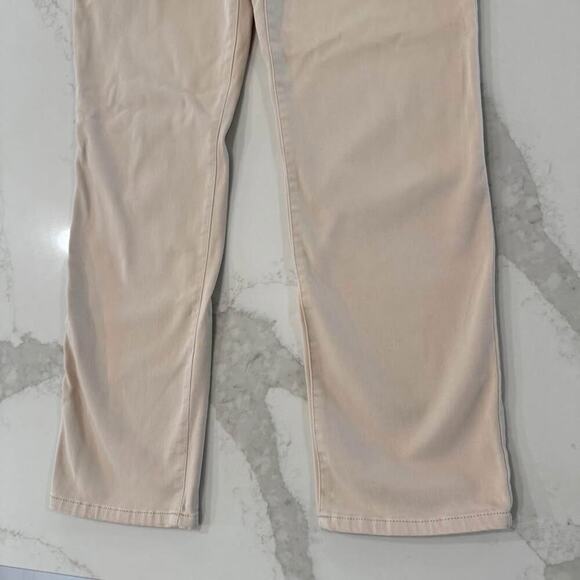 Chico’s Platinum Denim Ankle Jeans Womens Size 28” StraightLeg Blush Pink/Beige - Picture 2 of 7